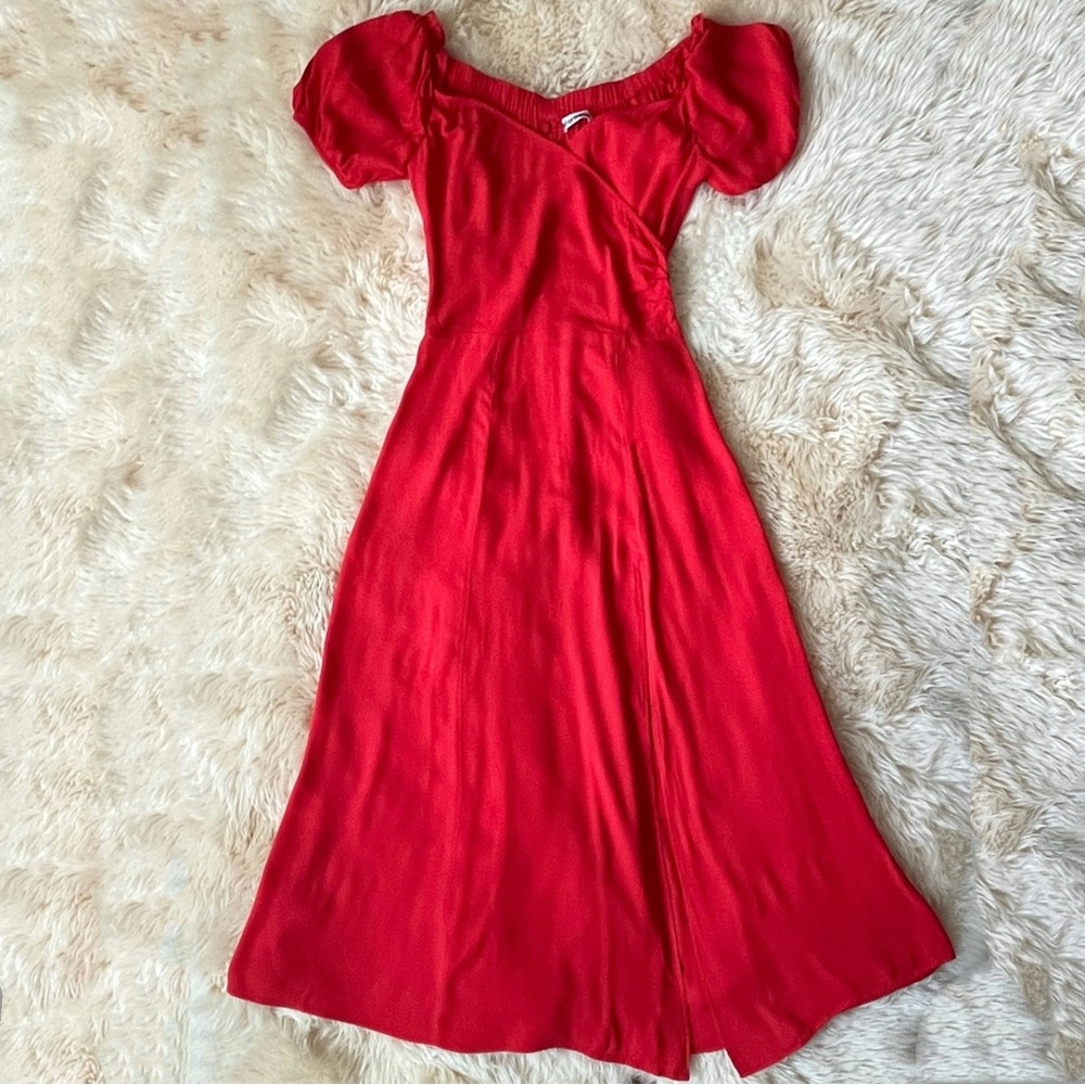Reformation Red Midi Dress